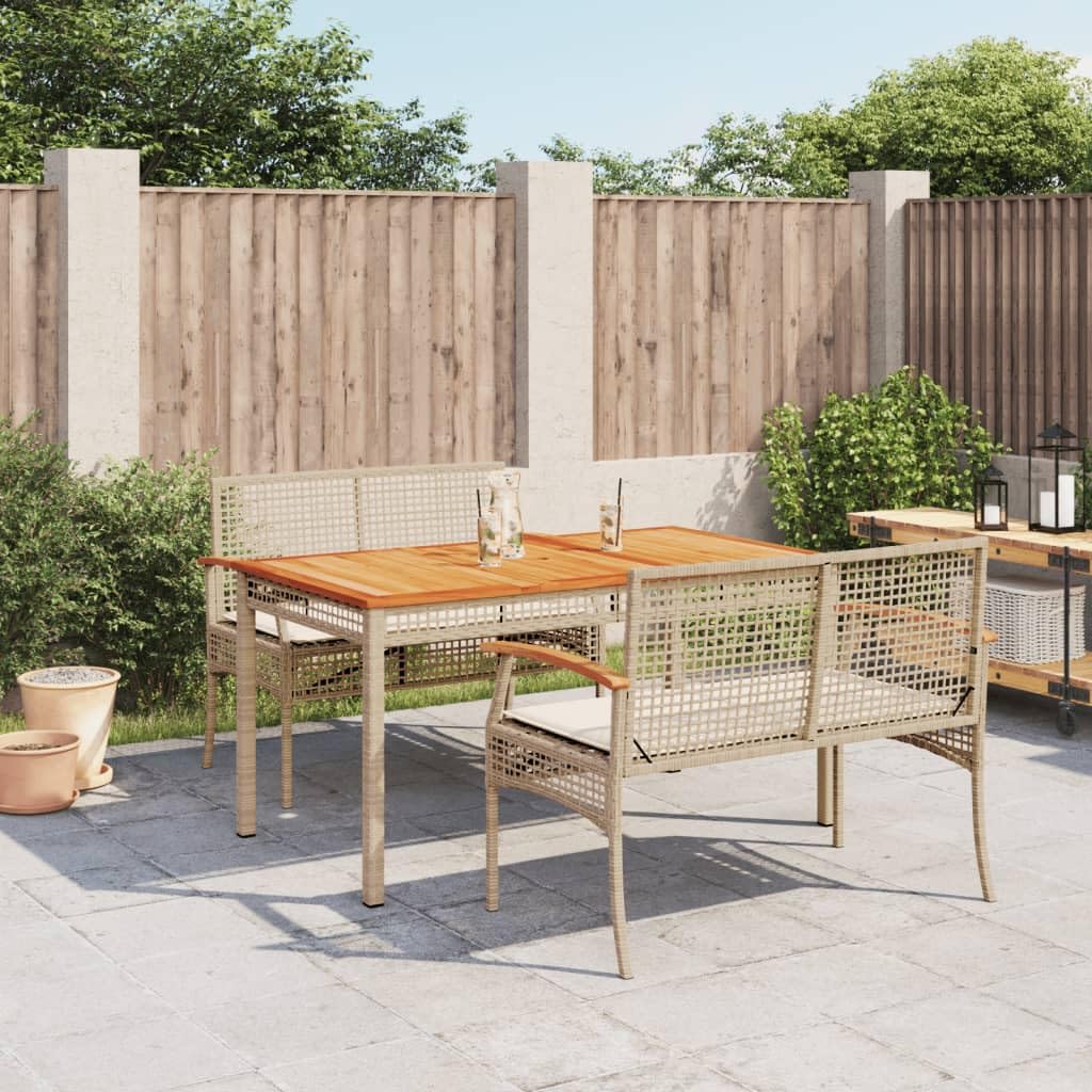 Salon de jardin extérieur en polyrotin avec chaises confortables