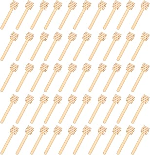 150 Pack 3 Inch Mini Wood Honey Dipper Sticks, Individually Wrapped, Server for Honey Jar Dispense Drizzle Honey