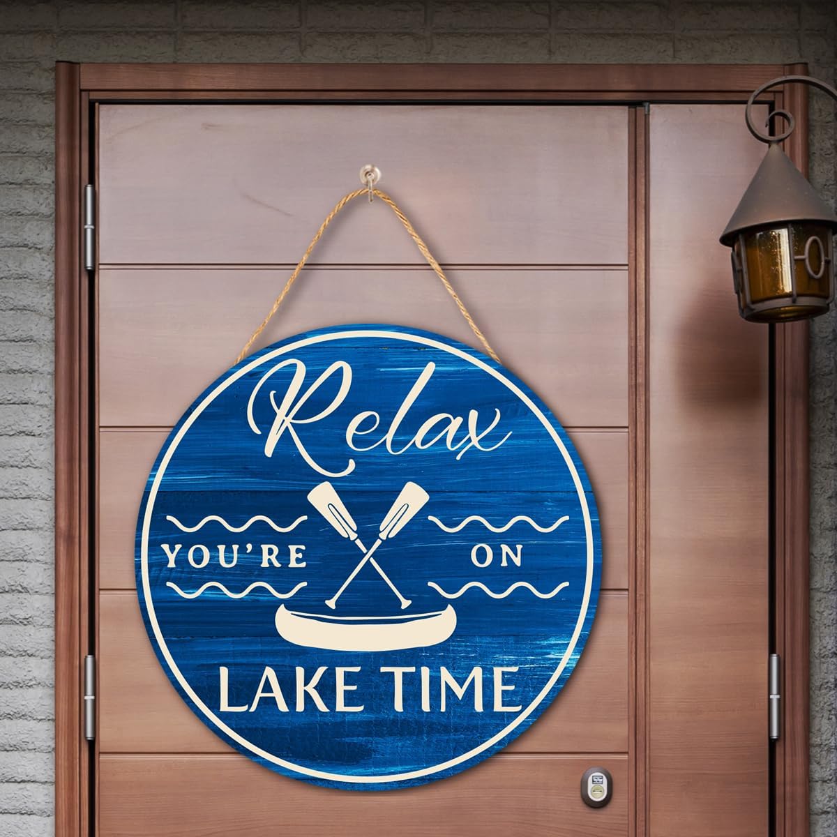 Lake Gifts Wood Hanging Sign for House Home, Lake Life Wall Decor Sign for Bedroom Bathroom Living Room - Image 3
