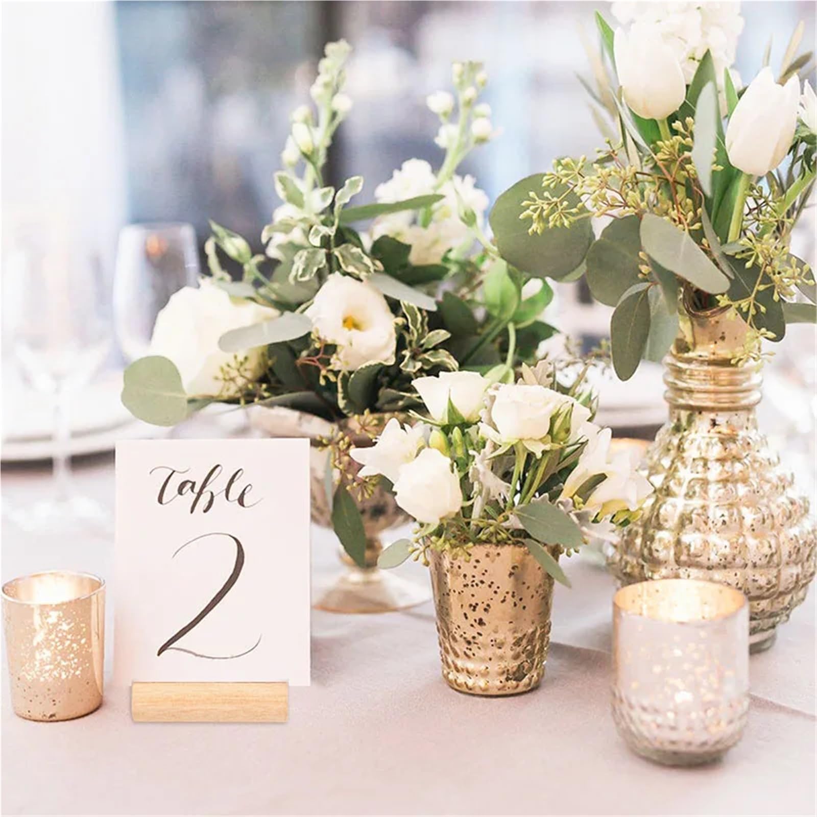 Rustikale Tischkartenhalter aus Holz für Hochzeiten, Foto-Postkarten-Clips, 20 Stück