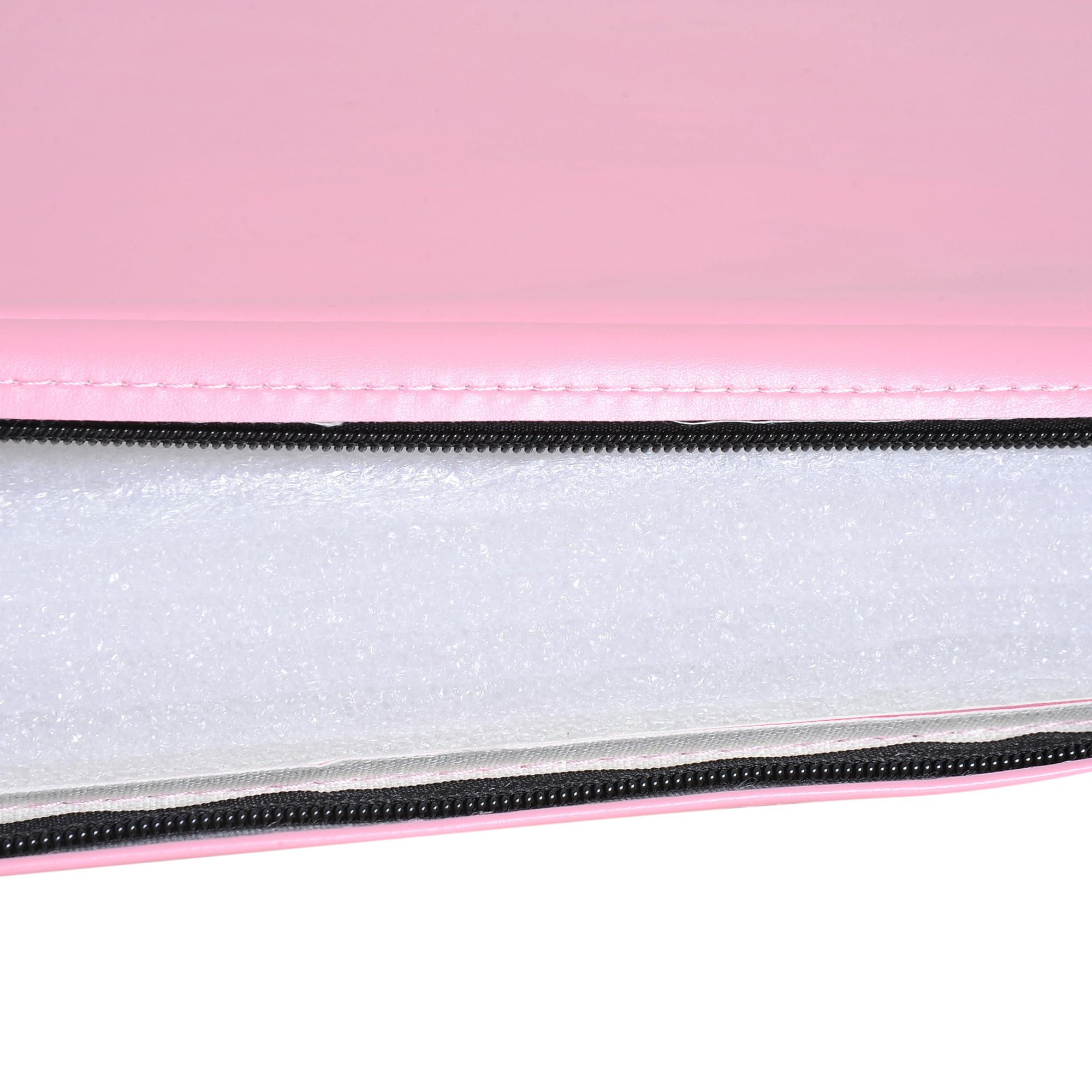 HOMCOM Tappetino da Ginnastica Pieghevole, Materassino Fitness Spesso 5 cm e Antiscivolo, Tappeto da Palestra Salvaspazio per Yoga e Pilates, 180x60 cm, Rosa