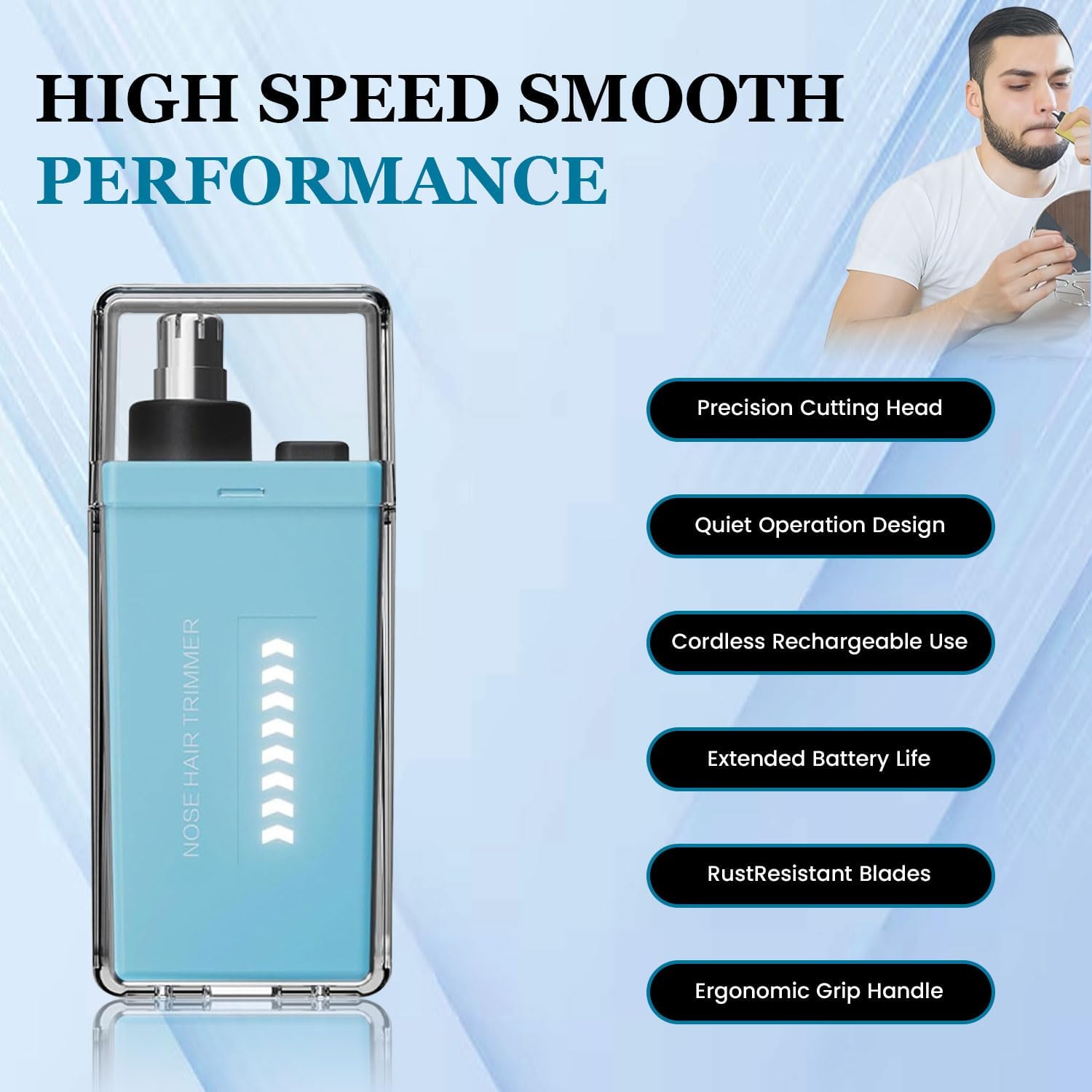Nose Hair Trimmer for Men Women - Electric Nose Hair Clipper