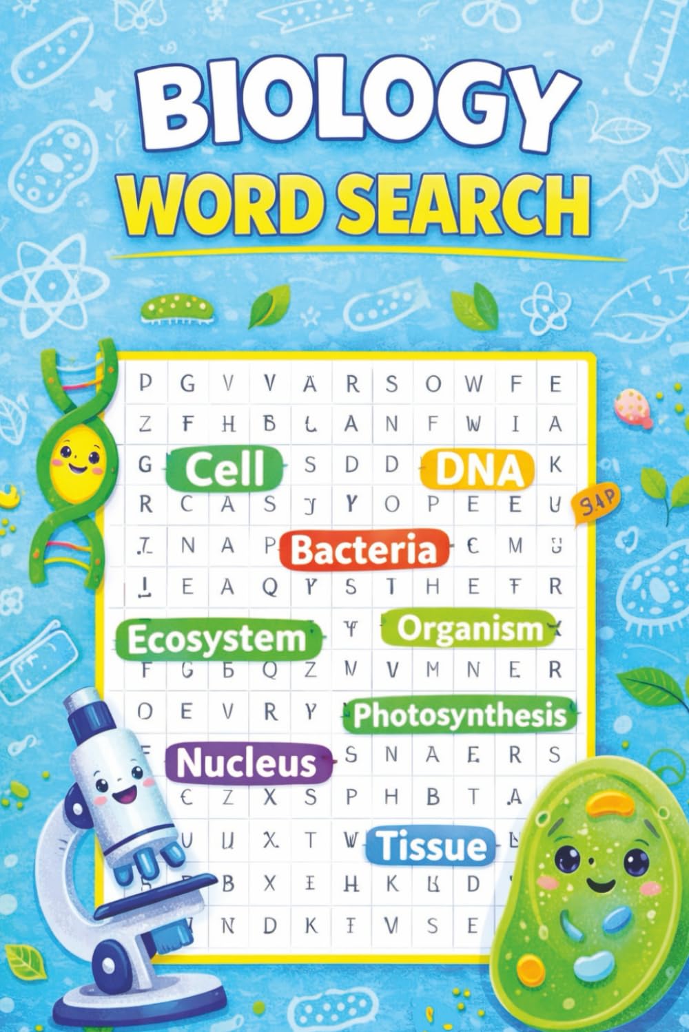 Biology Word Search: Fun Biology Vocabulary Word Search Puzzle Book for Kids, Teens, and Adults – Brain-Boosting Science Puzzles