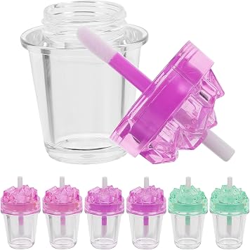 Empty Lip Gloss Tube Lip Balm Container Refillable DIY Lipstick Making Kit Transparent Bottle Portable Cosmetic Case P Random Color