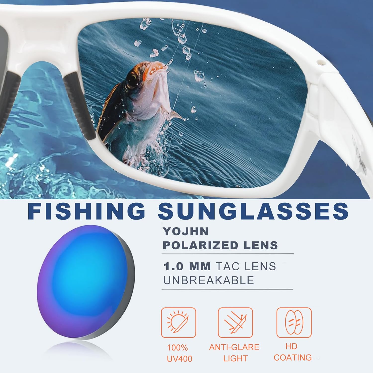 Floating Polarized Fishing Sunglasses for Men Women UV Protection Kayaking Boating Surfing Water Sports Glasses - Image 4