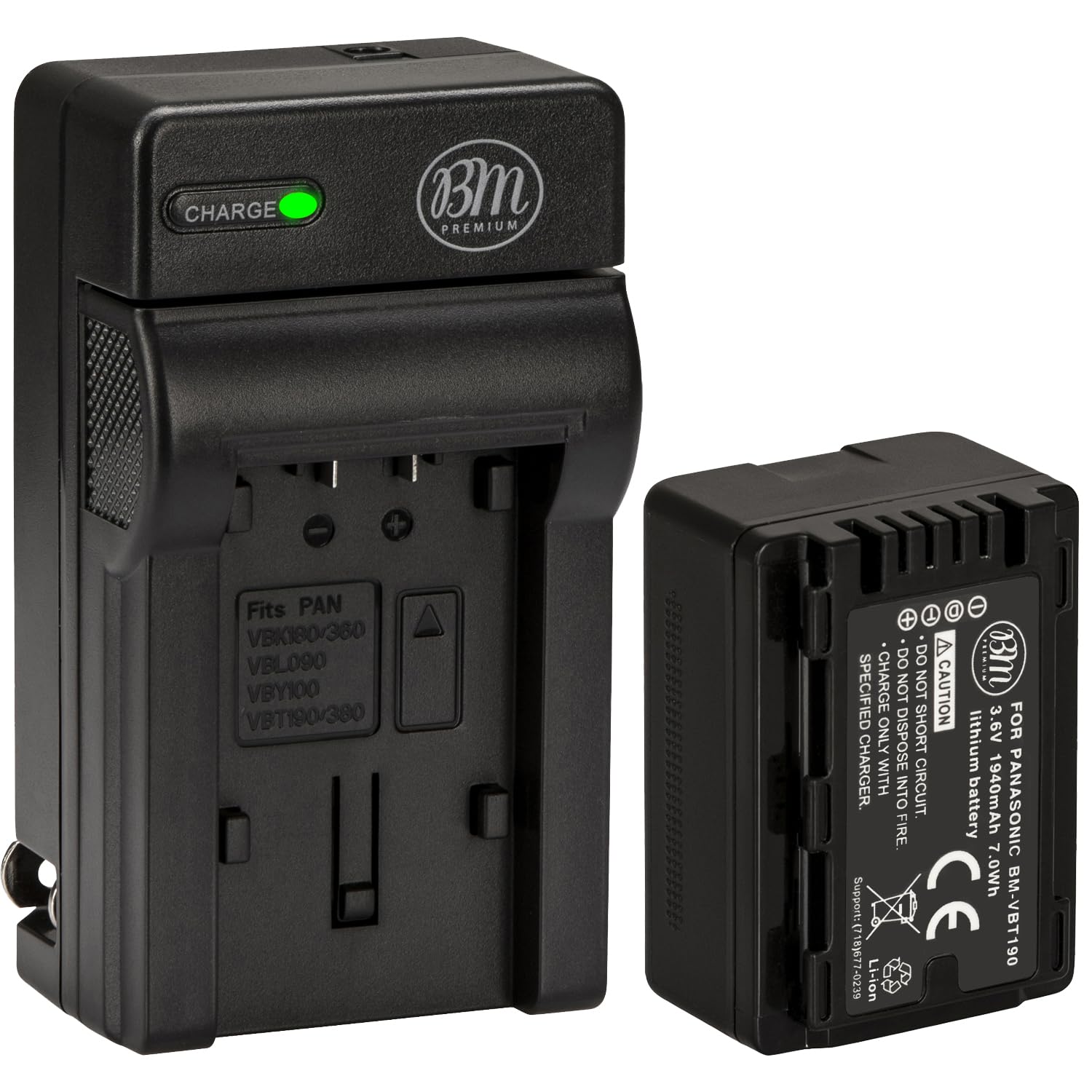 Amazon.com : BM Premium VW-VBT190 Battery and Battery Charger for
