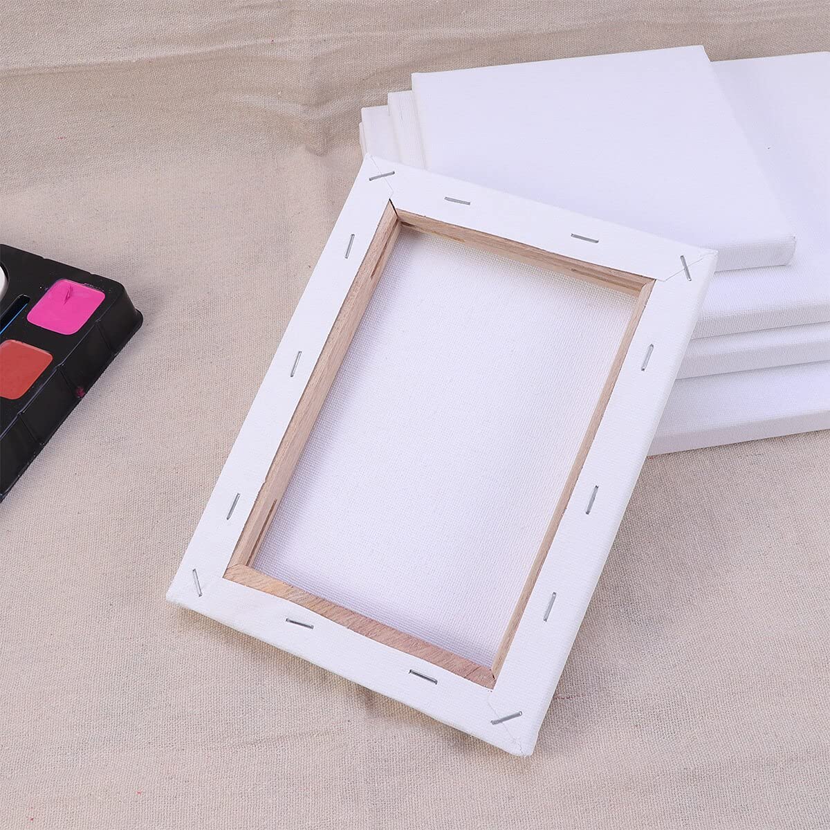 lienzos 1 0PCS Pintura al óleo Lienzo Pintura de Madera Marco algodón Blanco Estirado Lienzo Marco Dibujo Pintura Bricolaje Artista estirado Lienzo