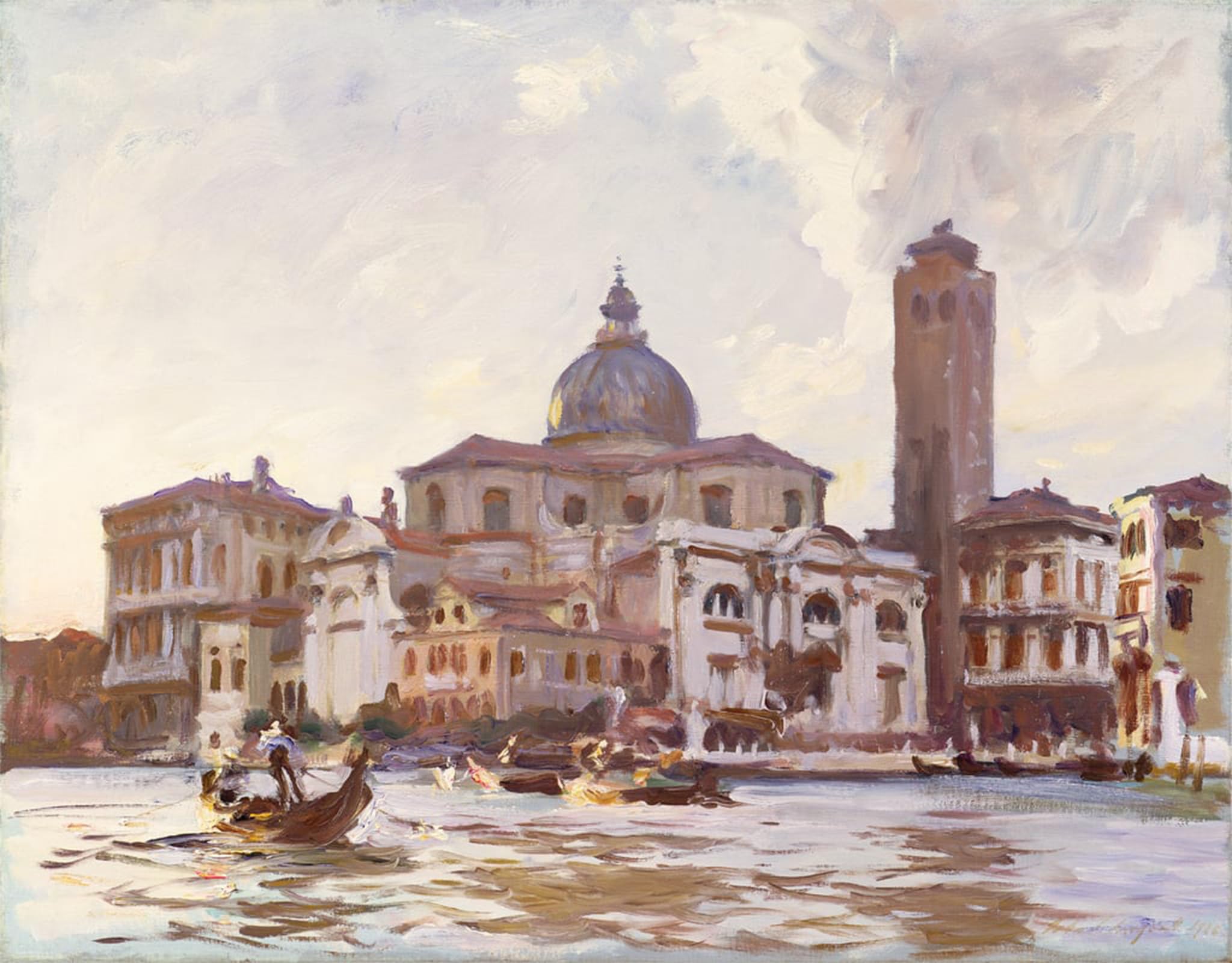 ARTXLXXBN Famous Prints Artwork Pictures Poster Painting Art Palazzo Labia and St Geremia by John Singer Sargent Artwork Landscape Pictures for Home Decor 60x90cm