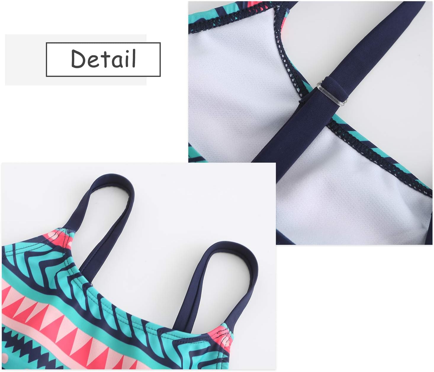 Girls Two Piece Swimsuits Tankini Bathing Suit with Boyshorts for Kids Swimwear Set - Image 3