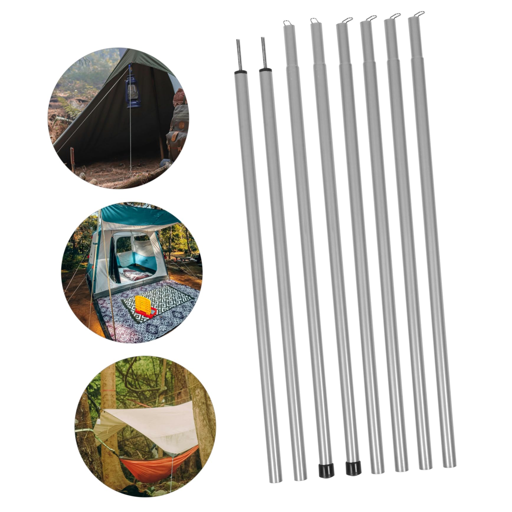 Abaodam Kit de Remplacement de Poteaux de Réglables pour Camping Activités de Plein Air Poteaux de Support pour Abri Fabriqués Stable