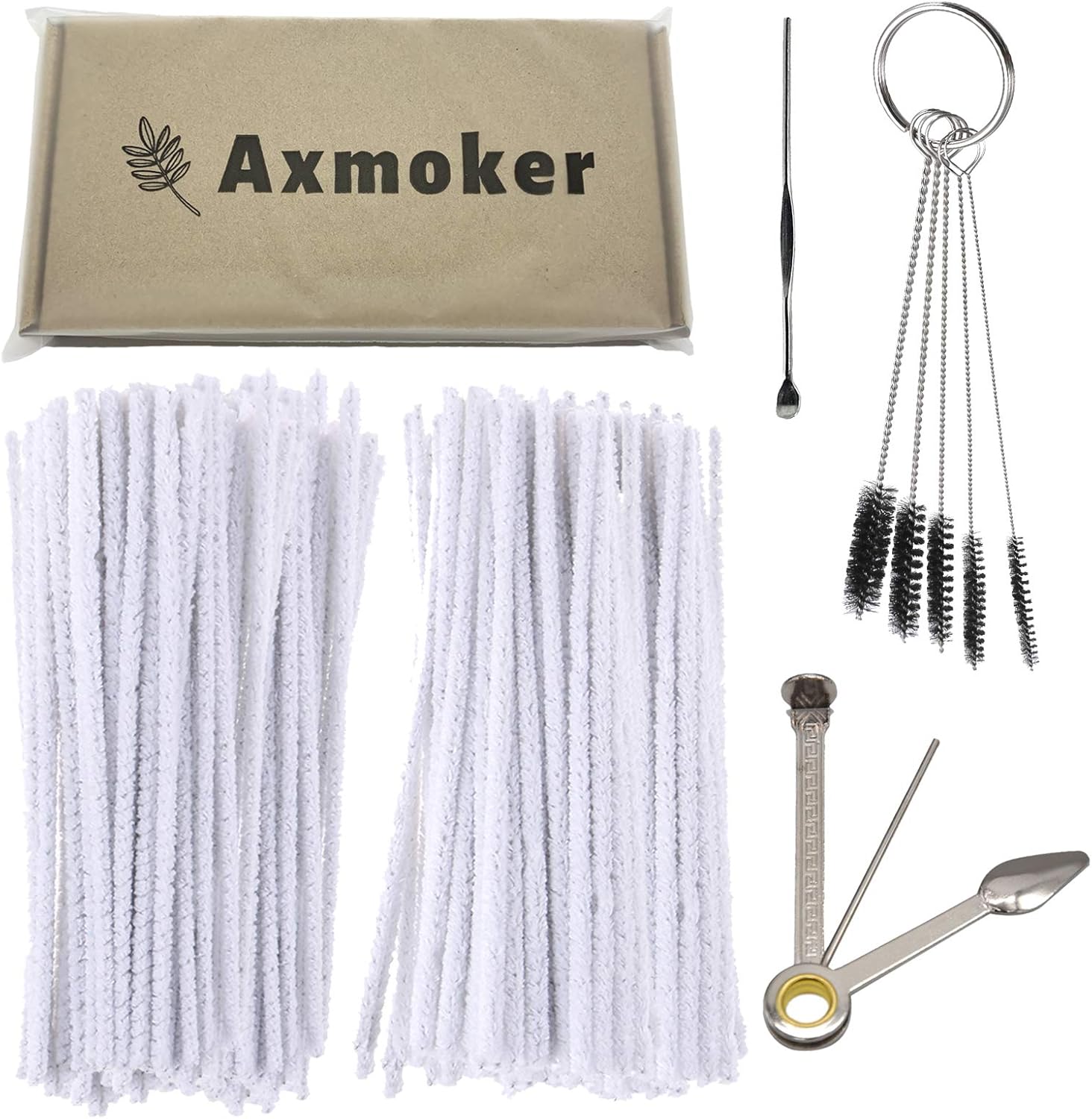 Pipe Cleaning Kit Contain 100 Pcs Pipe Cleaners Craft 1Pc Pipe Reamer Tamper Tool 1Pc Mini Nylon Brush Set 1Pc Stainless Steel Micro Scoop and A Storage Box. : Health & Household