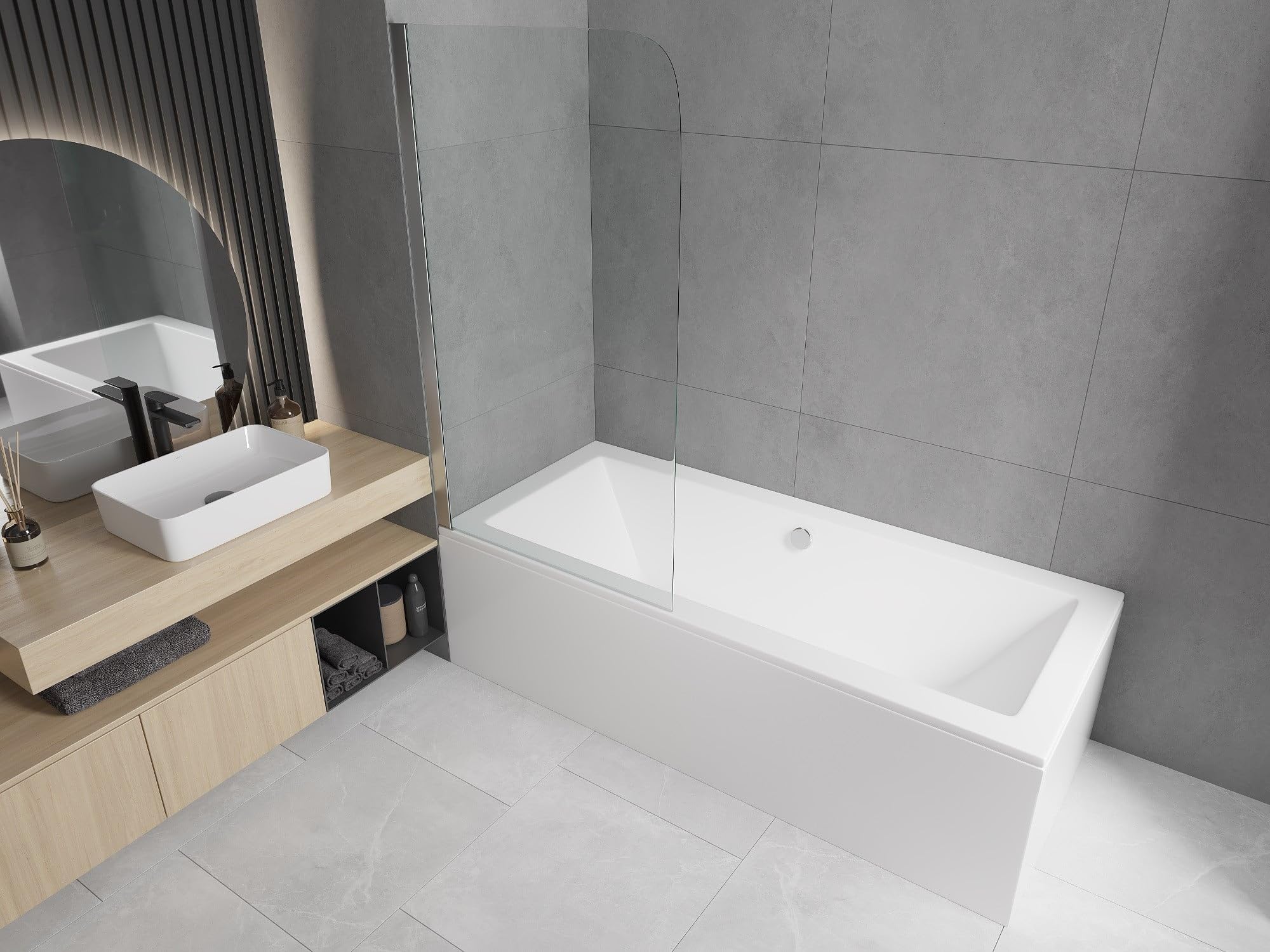 Mexen Rox - Parete doccia a 2 ante, porta scorrevole, 170 + 80 x 150 cm