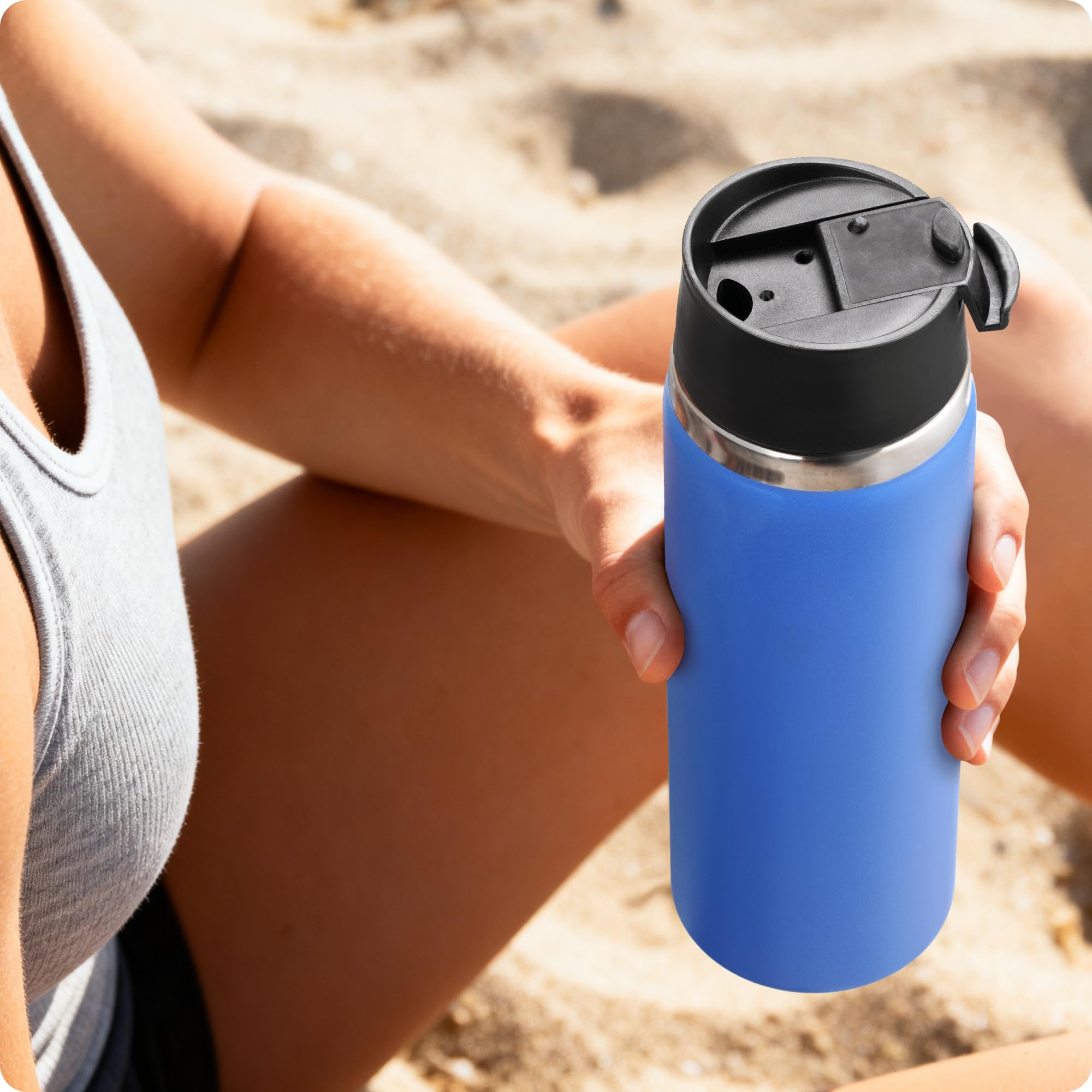 Automatischer Auslaufdeckel Für Hydro Flask & Co. – Breite Öffnung, Trinkfreundlich & Auslaufsicher