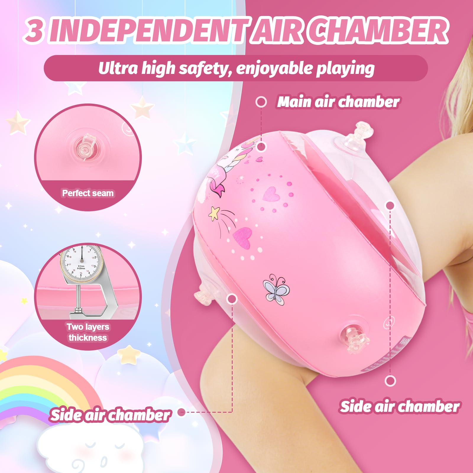 Schwimmflügel für Kinder Baby, Schwimmflügel Baby 3-6 Jahre geeignet für Kinder von 1 bis 6 Jahren mit Gewicht 11-30 kg - 4