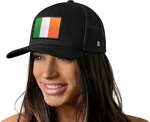 Miniatura 10 de HAKA Country Flags - Gorra de camionero para hombres y mujeres, gorra de béisbol ajustable, gorra de golf con cierre a presión, color negro