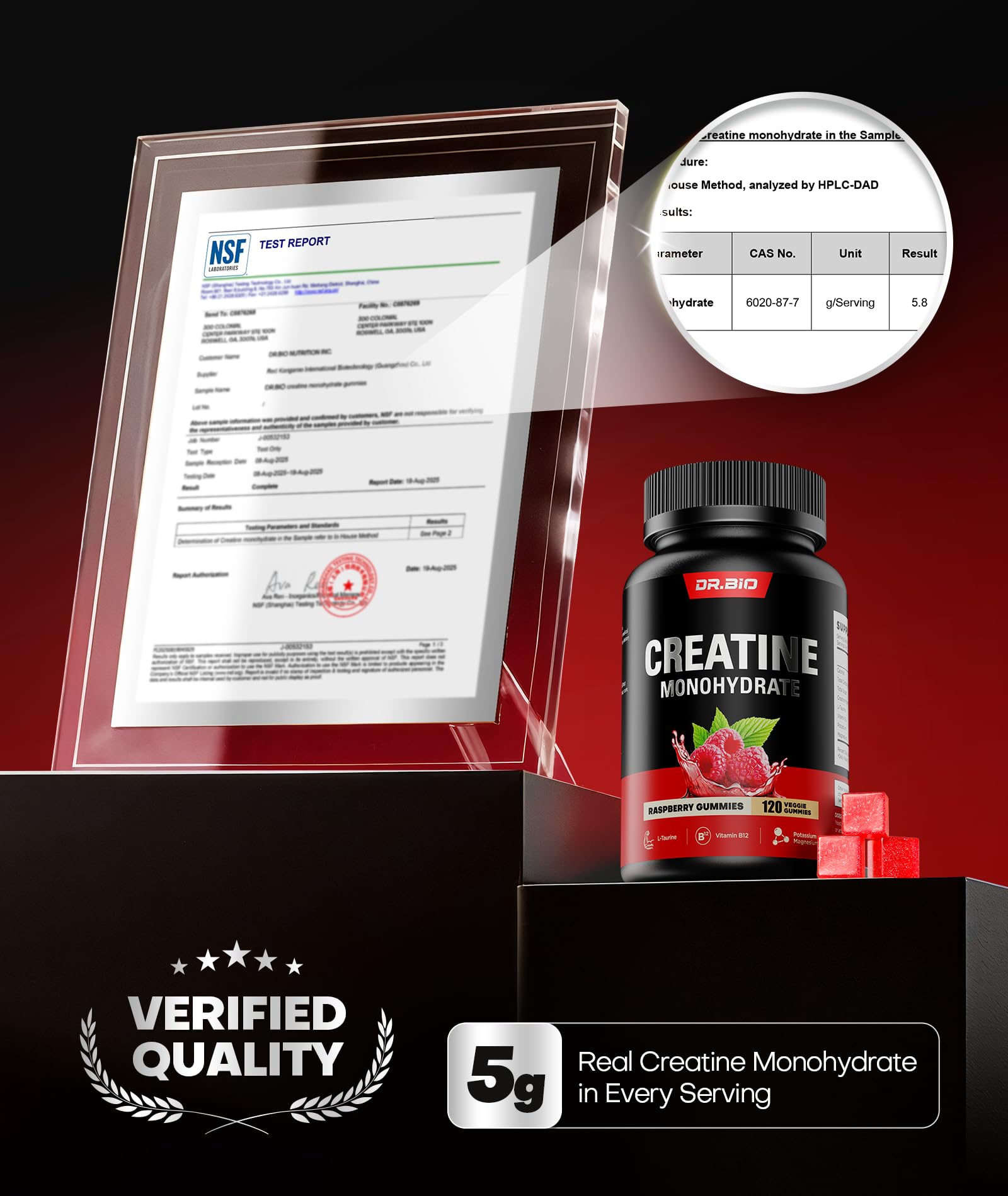 Instant Boost Creatine Monohydrate Gummies, Complex Formula with Real 5000mg Creatine, L-Taurine, B12, Mg & K, Pre-Workout Creatine for Women & Men to Support Energy, Muscle, Recovery, 0 Sugar, Vegan — Amazon image 4