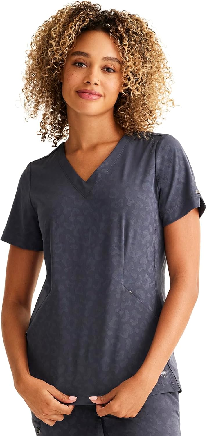 Healing Hands Scrubs for Women V-Neck Scrub Top Jolie with 2 Zip Pockets, Moisture Wicking & 360° Stretch Fabric HH601