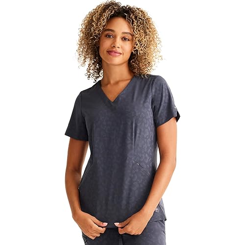 Healing Hands Scrubs for Women V-Neck Scrub Top Jolie with 2 Zip Pockets, Moisture Wicking & 360° Stretch Fabric HH601