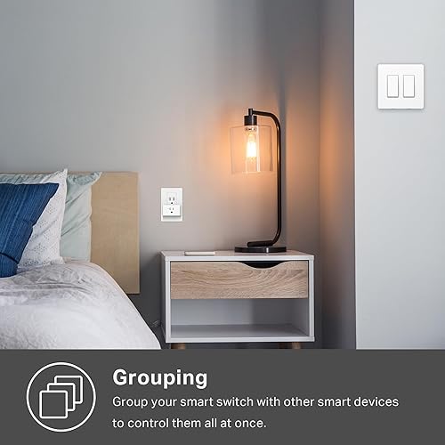 Miniatura 8 de Kasa Smart Switch 2-Gang HS200-2, Single Pole,Neutral Wire Required, 2.4GHz Wi-Fi Light Switch Compatible with Alexa and Google Home, UL Certified,