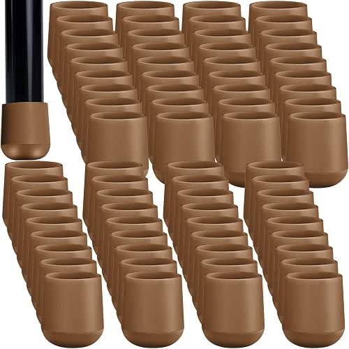 Jetec 7/8 Inch Folding Chair Leg Caps Heavy-Duty Plastic Chair