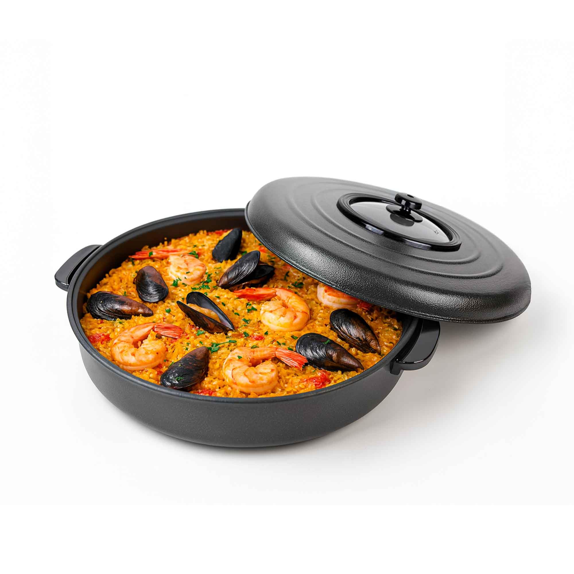 Jata PE550 Poêle à paella électrique PE550 Grande taille Noir