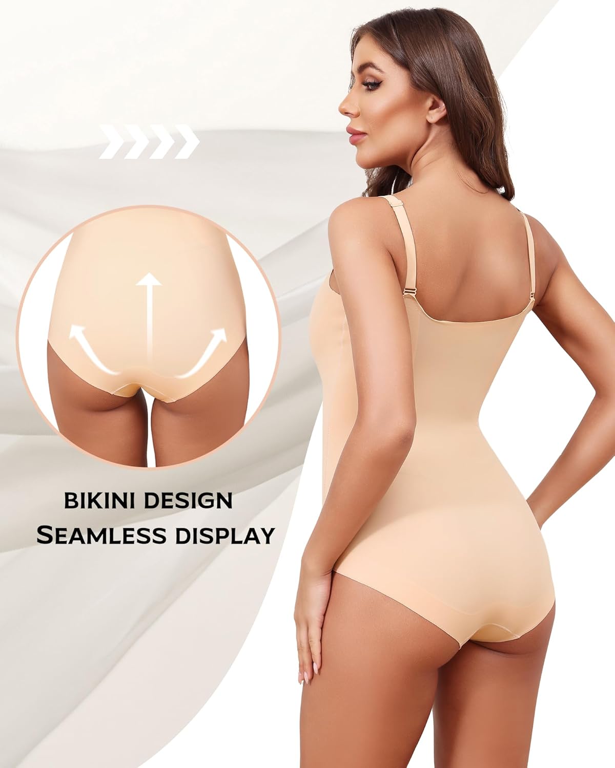 Shapewear Bodysuits For Women Tummy Control Seamless Sleeveless Body Shaper Body Suit XS-XL - Image 4