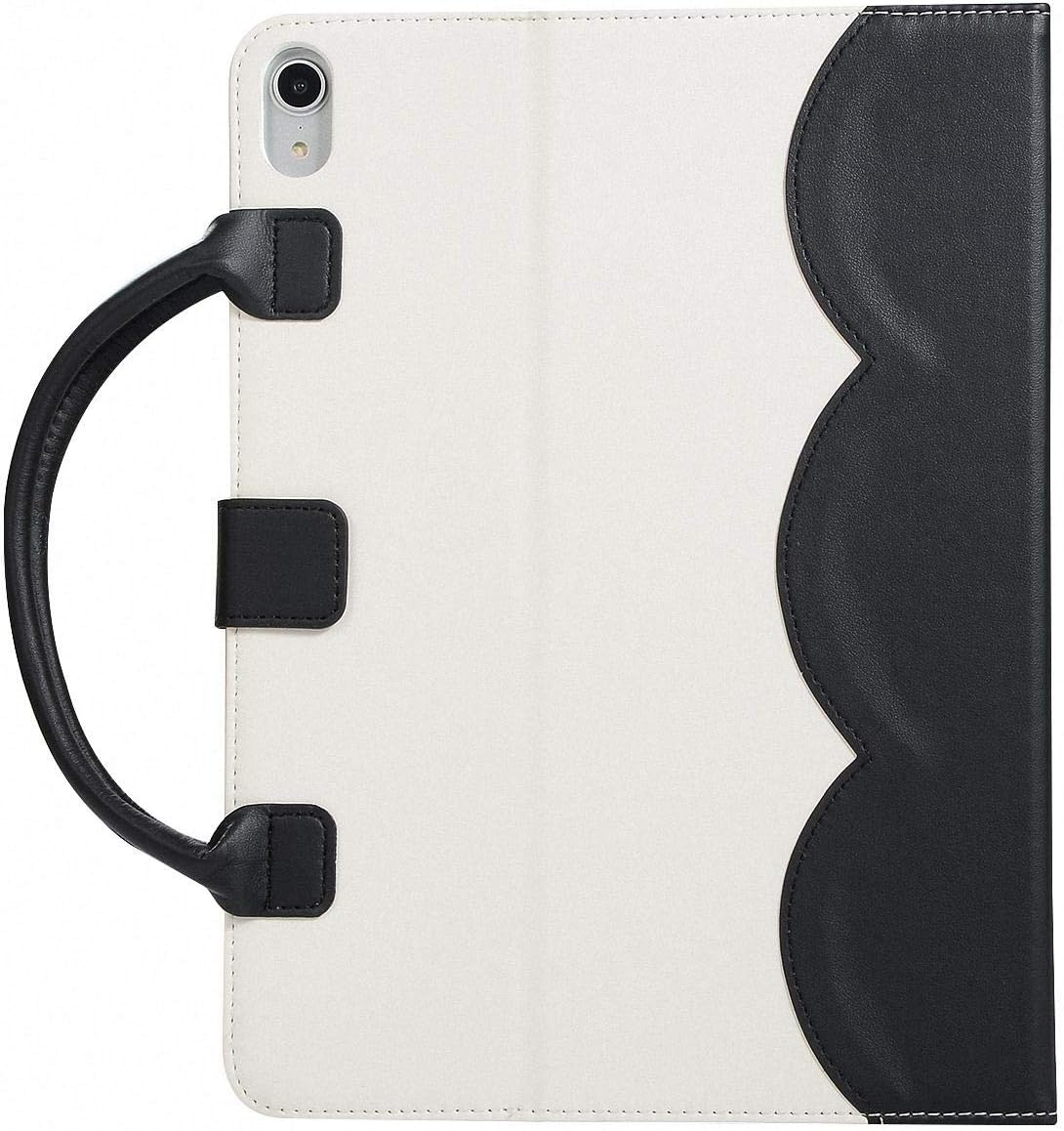 Handbag Case for iPad A16 11" 11th/10th Generation (2025/2022), Techcircle Cute Bowknot Pocket [Magnetic Closure] Wallet Folio Stand Double Handle PU Leather Carrying Case, Auto Sleep/Wake, Black