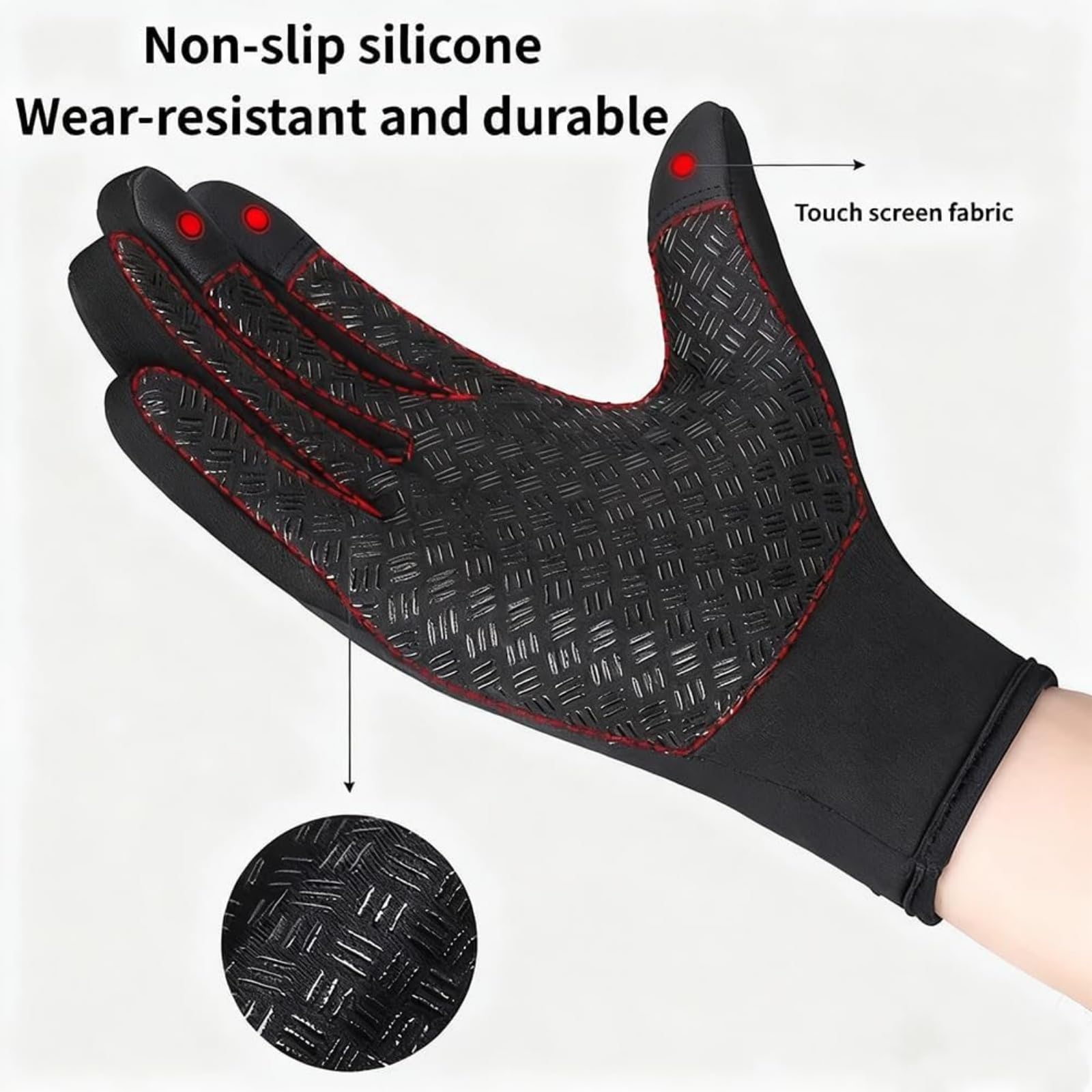 Velura Winter Gloves, Thermal Touch Screen Windproof Glove, Ultimate Waterproof & Windproof Thermal Gloves — view 5