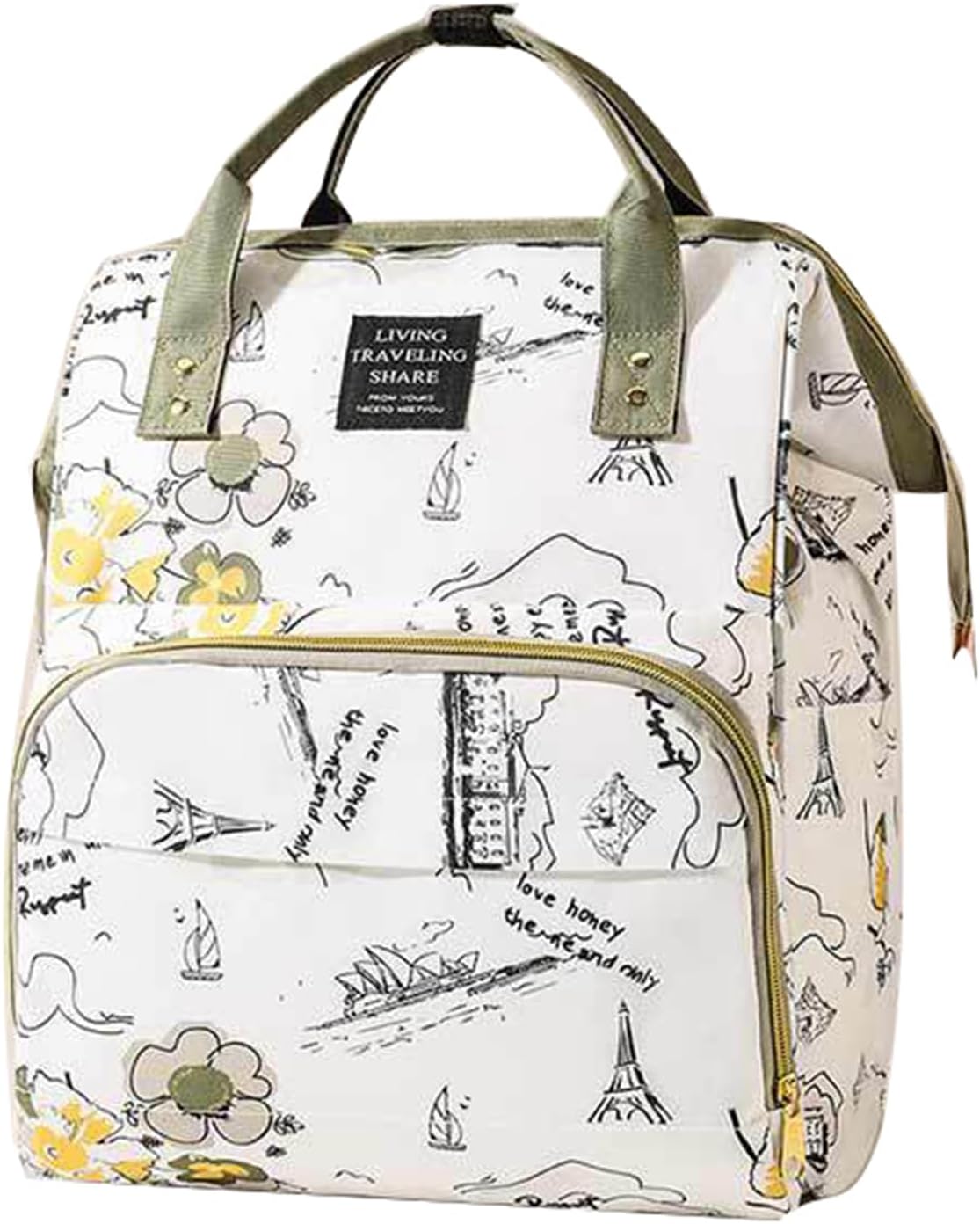 Diaper Bag Backpack with Insulated Pockets, Stroller Straps, USB Charging Port, Large Lightweight Diaper Bag for Girls Boys