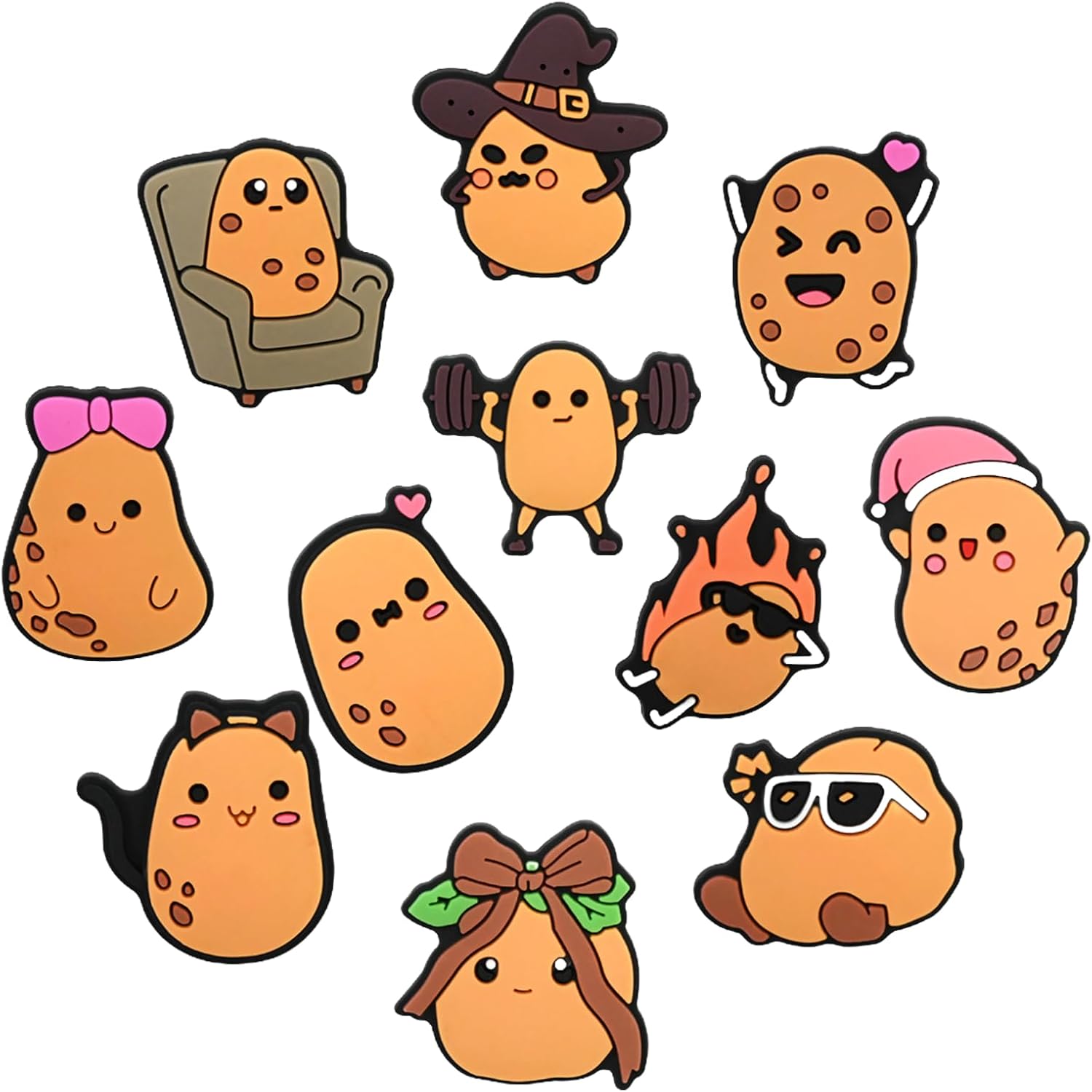 Cute Animal Shoe Charms for Clogs and Sandals, Cartoon Clog Charms Accessories, Kawaii Style Colorful Novelty Shoe Decoration Accessories, Easy Fit Gift Idea