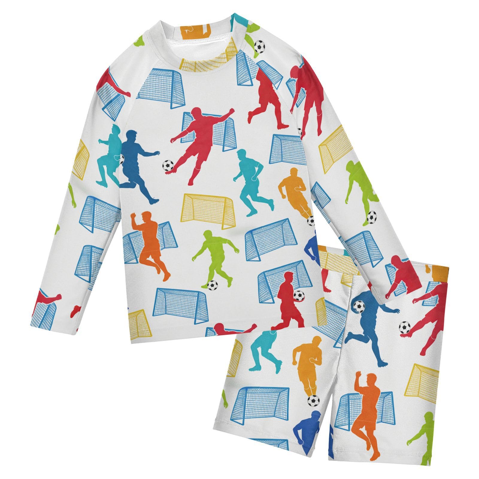 Traje de baño estampado de manga larga con protección UV niños 6