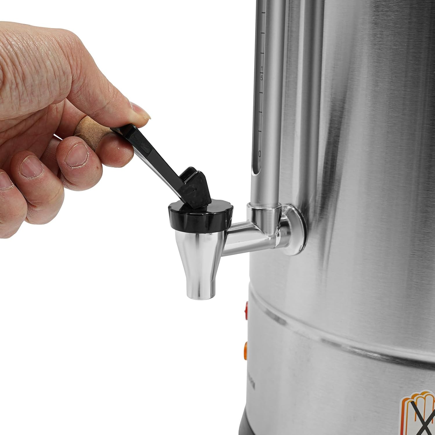 Commercial Electric Coffee Pot, 1500W 15L Hot Water Dispenser, Stainless Steel Coffee Urn with Water Gauge,Fast Heating for Restaurants, Offices, Conference Rooms