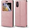 Invisible Magnetic View Window PU Leather Flip Case Compatible with ZTE Optus X Sight 2, Smart Clear Display Cover with Full Protection