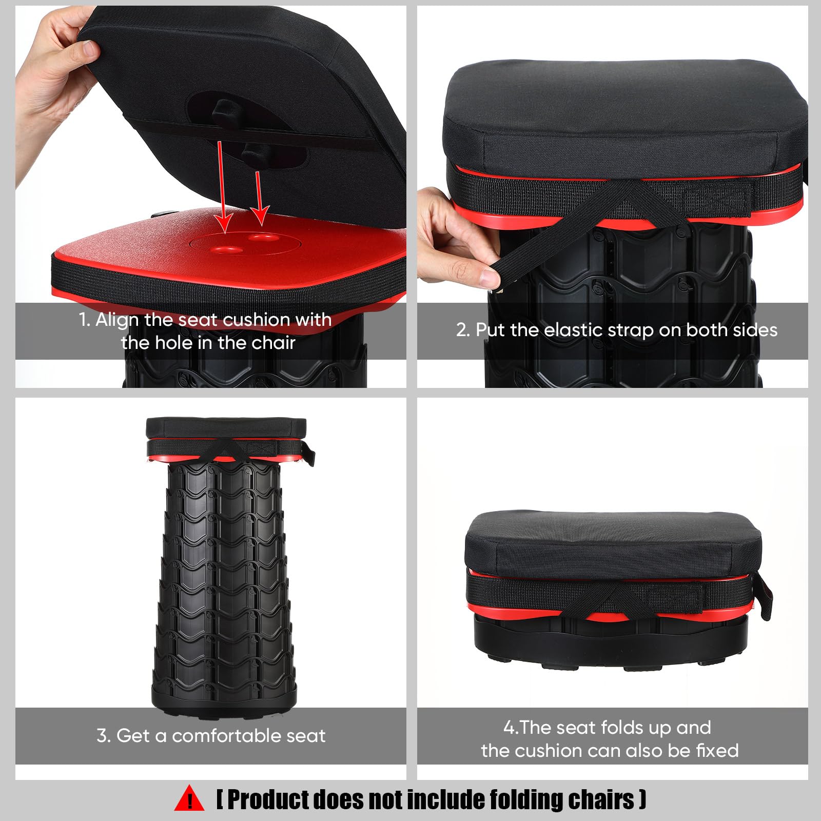 Amazon.com: Suzile 1 Pack Square Telescopic Stool Cushion (Exclude