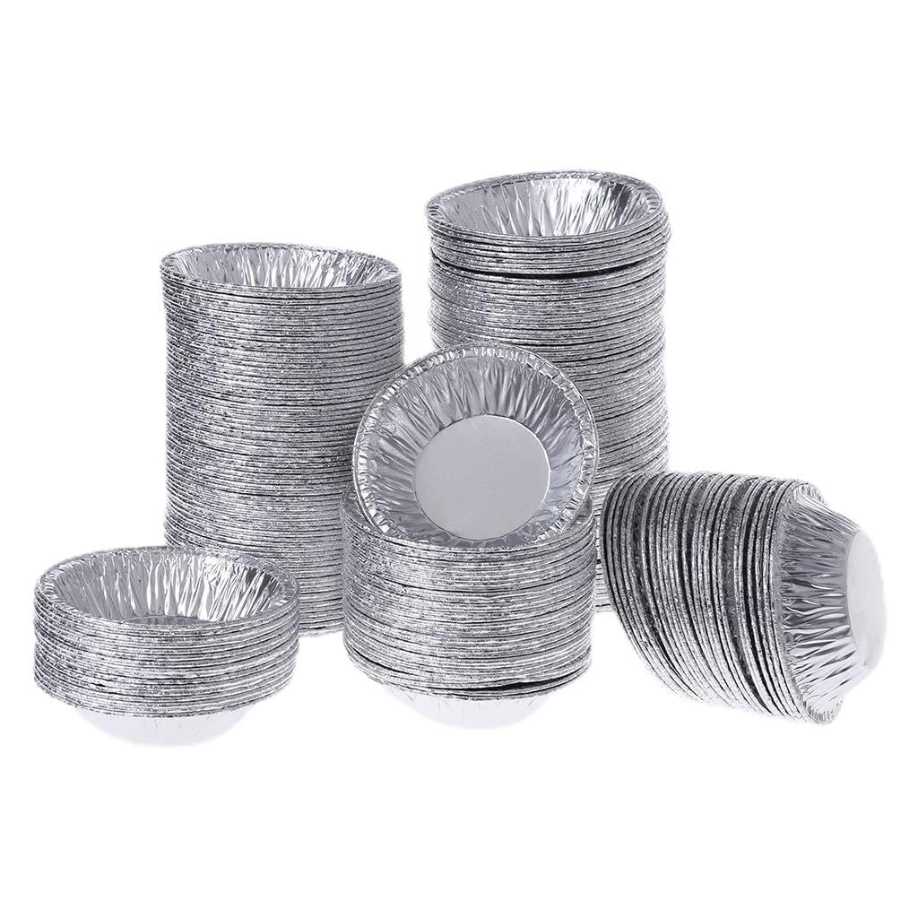 Kalttoy 250pcs Disposable Aluminum Foil Baking Egg Tart Pan Cupcake for Case Plate Mold Gift Box