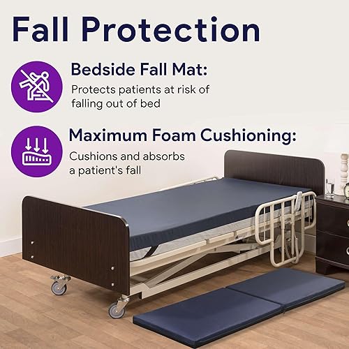 Miniatura 2 de Alfombrilla de espuma para adultos mayores, paquete de 4  Prevención de caídas gruesa de doble pliegue para personas mayores y niños  Tapete de