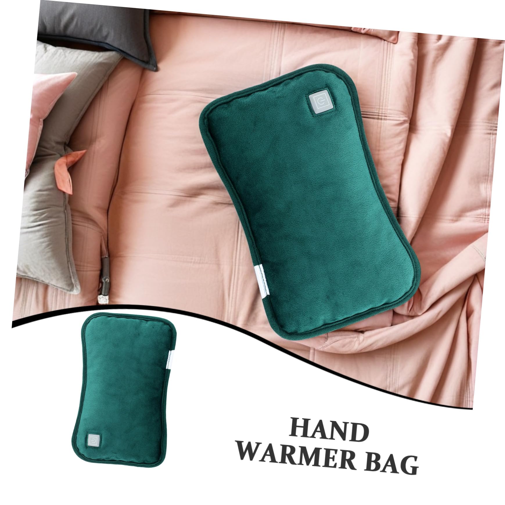 Toddmomy Chauffe USB Rechargeable Portable de Température Coussin Chauffant Doux et Réutilisable pour Hiver Outil de Réchauffement Pratique pour Bureau et Extérieur Vert
