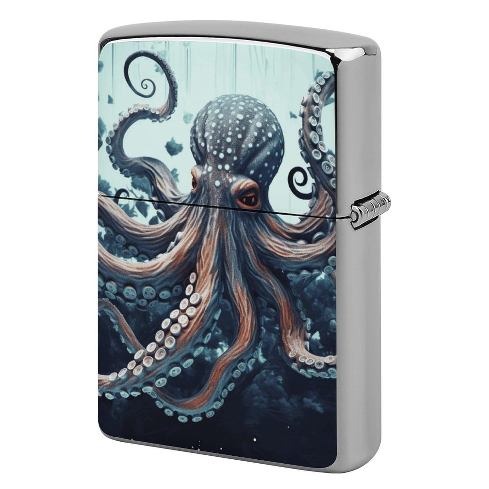 Cool Octopus Lighter Cover for Men, Personalized Lighter Case for Birthday Gift, Flip-Top Lighters Protective Cover, Portable Lighters Shell for Outdoor, Travel