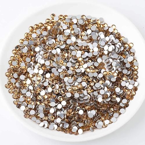 Vista 136 de Beadsland Diamantes de imitación de cristal con parte trasera plana, gemas redondas para arte de uñas y manualidades, pegamento fijo, violeta