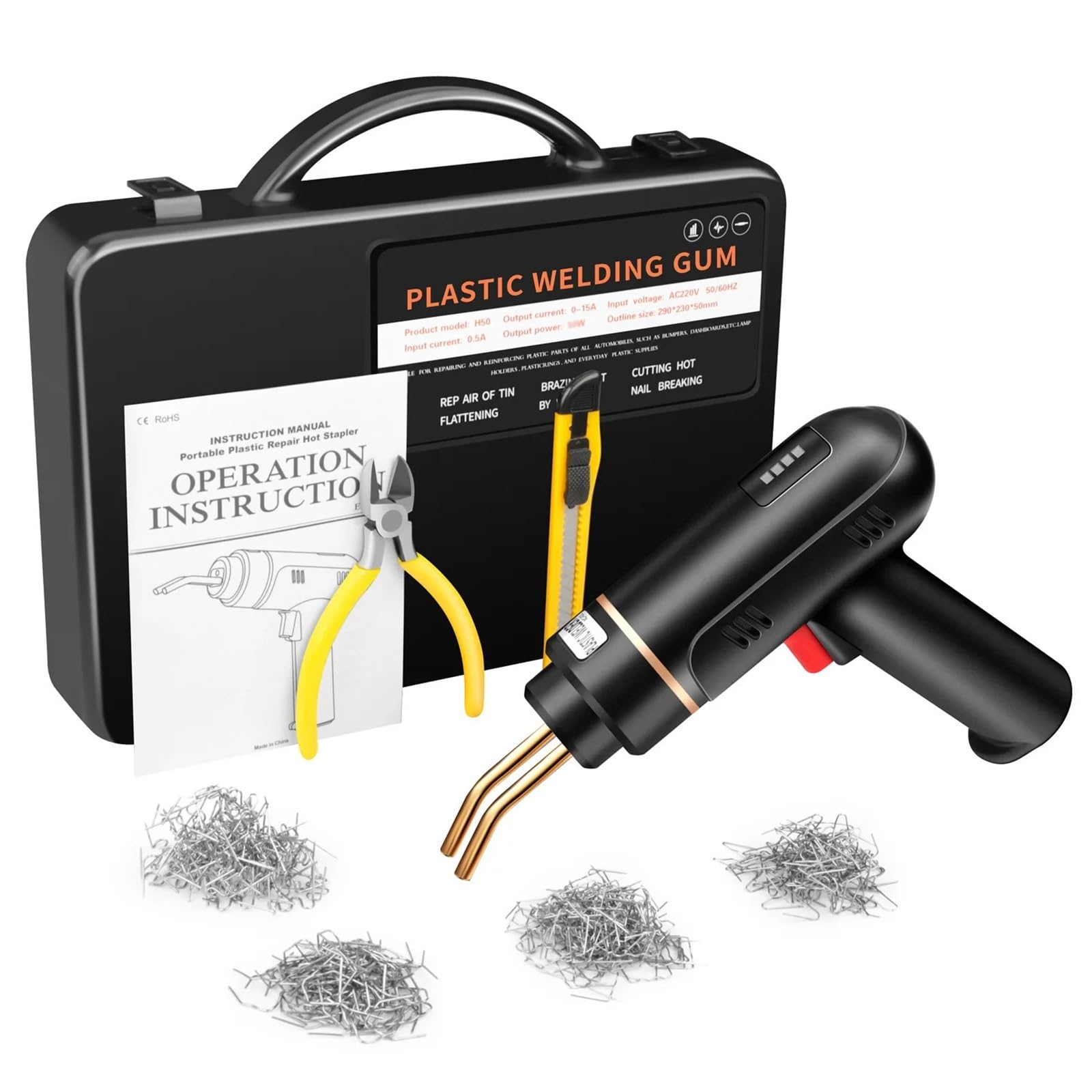 Kit Riparazione Paraurti Auto Saldatrice per plastica Ricaricabile Senza Fili, saldatrice per Riparazione plastica, Strumento per Saldatura per Riparazione plastica
