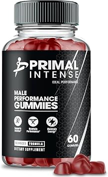 Primal Intense Gummies, Official PrimalIntense Gummies for Men - Maximum Strength Performance, All Natural Support Overall Health & Wellness, Primal Intense Advanced Support Gummy Reviews 1 Pack