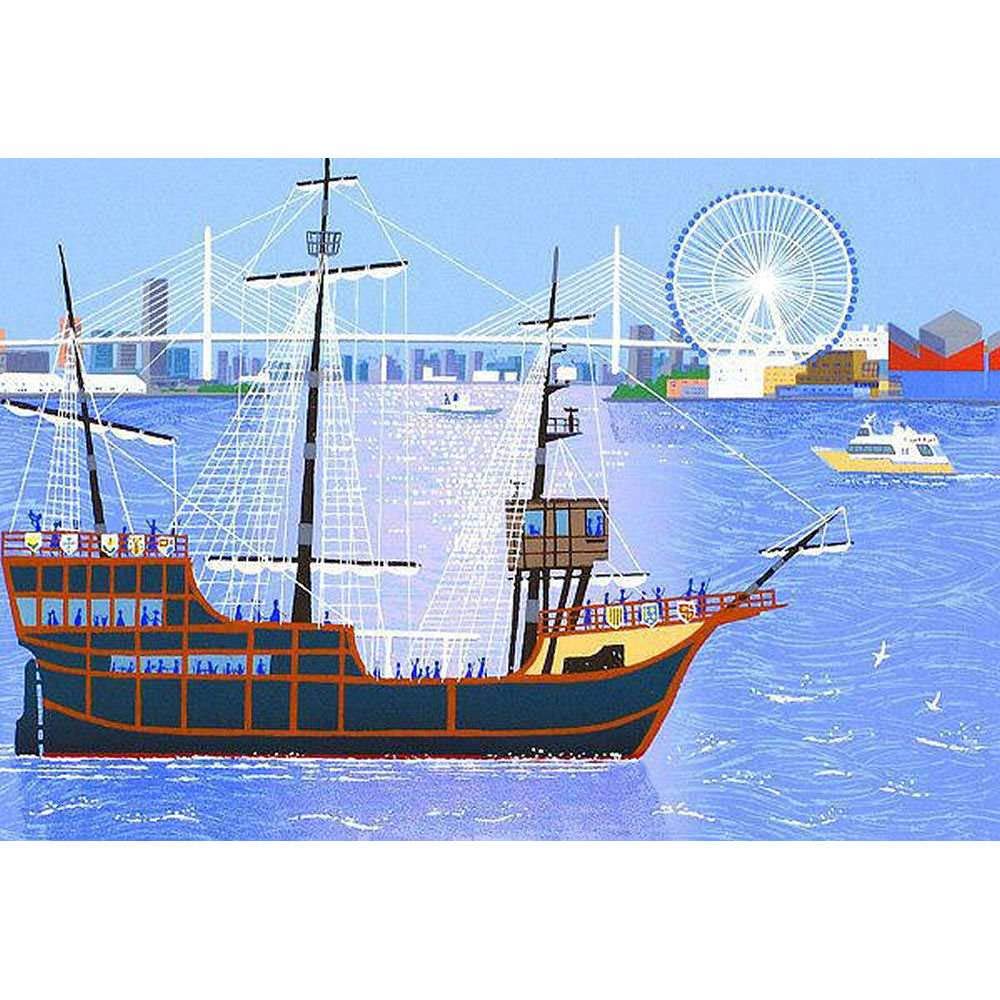 吉岡浩太郎 水都の風シルクスクリーン 風景画 【公式通販】