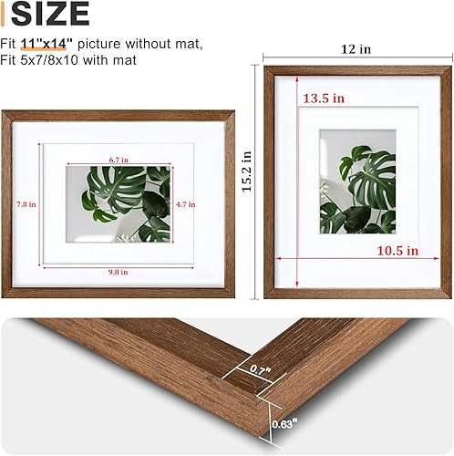 Vista 657 de Egofine Portarretratos de 9 x 12 pulgadas hecho de madera maciza con plexiglás, fotos de 5 x 7/6 x 8 con paspartú o de 9 x 12 pulgadas sin paspartú