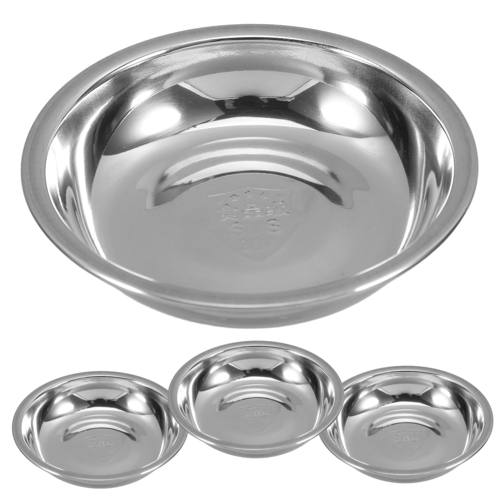 Luxshiny Stainless Steel Tea Bag Plate Fine Mesh Tea Strainer Coasters for Dining Table 4-piece Set