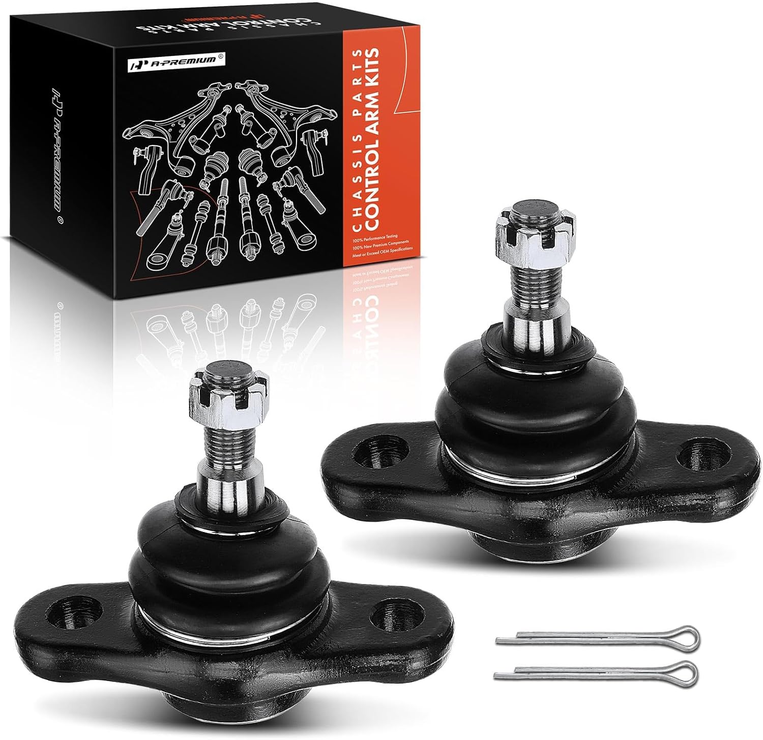 A-Premium 2 x Front Lower Ball Joint, Compatible with Hyundai Elantra 2007-2012, Kia Optima 2007-2010, Forte 2010-2013, Forte Koup 2010-2013, Forte5 2012-2013, Rondo 2007-2012, Magentis 2007-2010