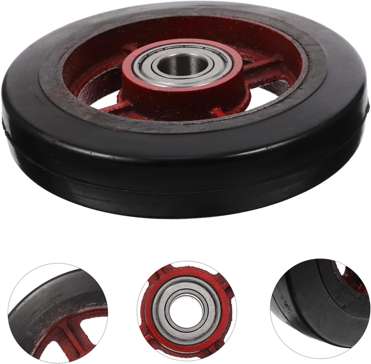 Zerodeko Garden Trolley Replacement Wheel Rubber Garden for Convenient Plant Transport Heavy Duty Trolley Supplies Easy to Install Performance