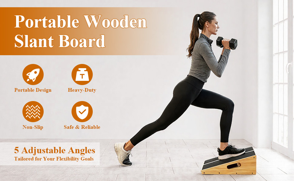 Planche Inclinée Civière Mollet En Bois Réglable - Pour Étirement Des Jambes Et Dos, Occasion
