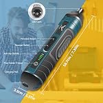 Electric Cordless Screwdriver, 3.6V Screwdriver with 105pcs Accessories | Rechargeable 5N.m Max Adjustable Torque Cordless Screwdriver for Daily & Light Industrial Use