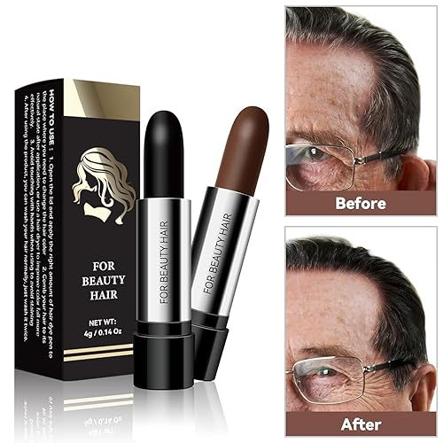 Miniatura 8 de Bolígrafo desechable de tinte para el cabello, negro/marrón oscuro/café, larga duración, rápida tinción, lavable, cubierta de alta saturación