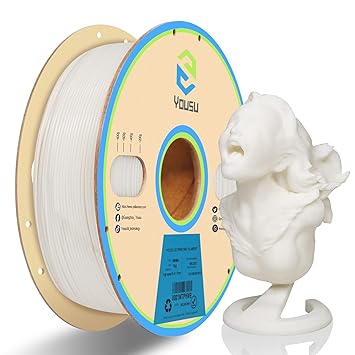 YOUSU High Speed 3D Printer Filament, Up to 600mm/s, White PLA Filament 1kg(2.2lbs), Fast Printing 1.75mm PLA Filament Compatible with High Speed 3D Printers.